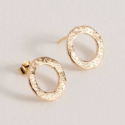 Yellow Gold-Plated Jeanne Stud Earrings - Ana & Cha
