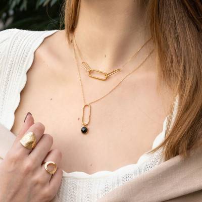 Marina Gold-Plated Chain Necklace, Length 45 cm - Ana & Cha