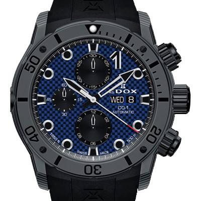 CO-1 Chronograph Automatic Watch 01125-CLNGN-BUNN - Edox