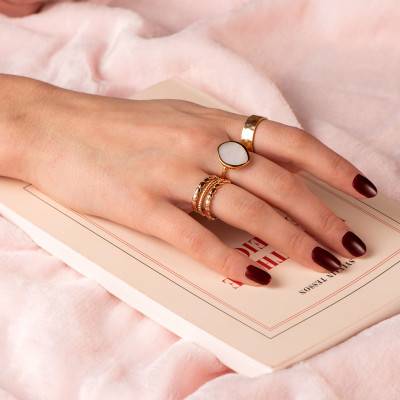 Noha Yellow Gold-Plated Ring - Ana & Cha