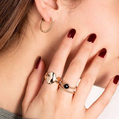 Yellow Gold-Plated Colette Ring - Ana & Cha