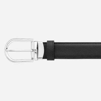 Reversible Horseshoe Buckle Leather Belt 128756 - Montblanc
