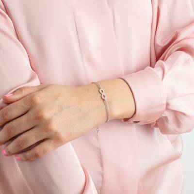 925 Sterling Silver Mystic Bracelet, Adjustable Length 16 cm - LP1859-2/1 - Lotus