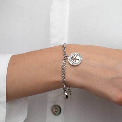Stainless Steel Rainbow Bracelet, Adjustable Length 20 cm - LS1869-2/1 - Lotus