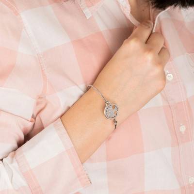 Millenial Tree Steel Bangle, 6.50 cm Diameter - LS2014-2/3 - Lotus
