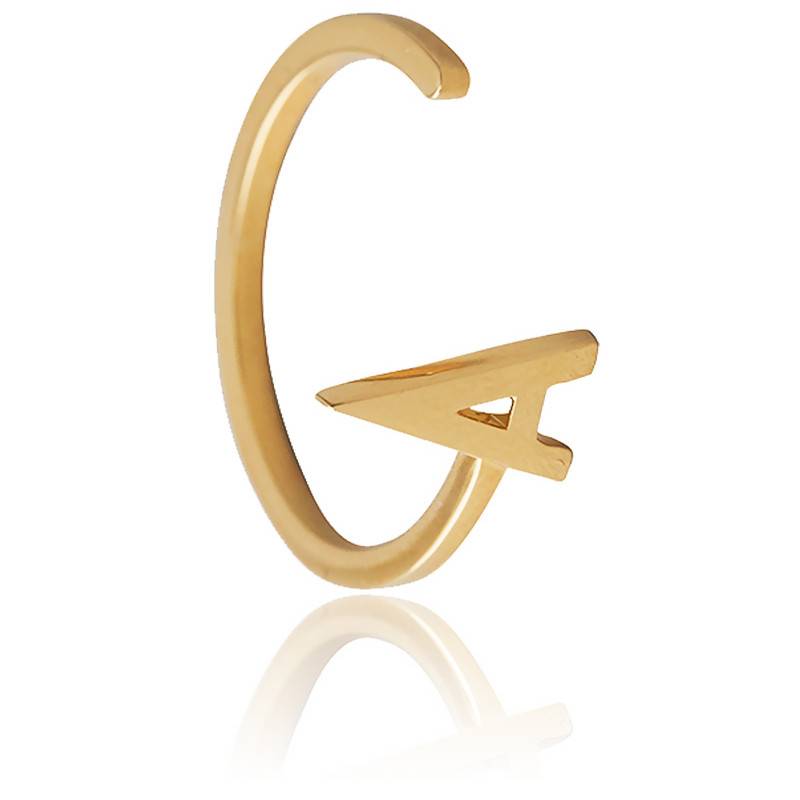 Bague Lettre argent plaqu or Design Letters Ocarat