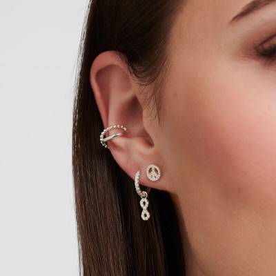 Clou d'oreille unique peace en argent 925 - H2218-051-14 - Thomas Sabo