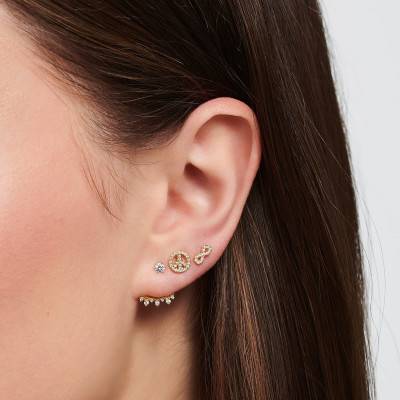 1 Gold-Plated Peace Stud Earring - H2218-414-14 - Thomas Sabo