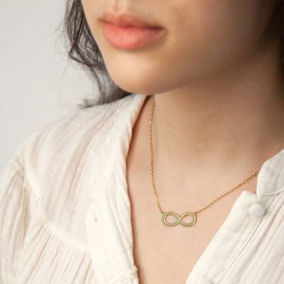 Collier Gravable Infini en Or Jaune, Longueur 40 cm - Lumiosa