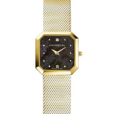 Montre Octogone Nacre Noir 17426BP49 - Herbelin