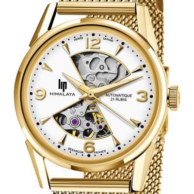 Lip Himalaya 33mm Gold Hourglass Watch 671681 - Lip