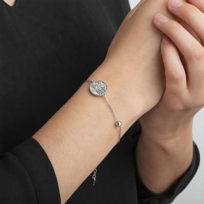 Steel Tree of Life Bracelet, 20 cm - LS2225-2/1 - Lotus