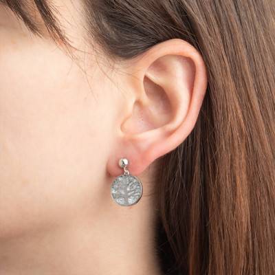 Stainless Steel Tree of Life Hoop Earrings - LS2225-4/1 - Lotus