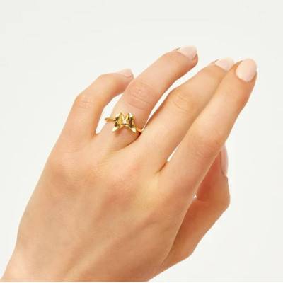 Gold-Plated Butterfly Ring - Aleyolé