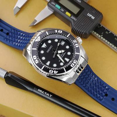 Bracelet de montre MiLTAT L01-FKM06B-20A18PBU66 Bleu 20mm - Strapcode