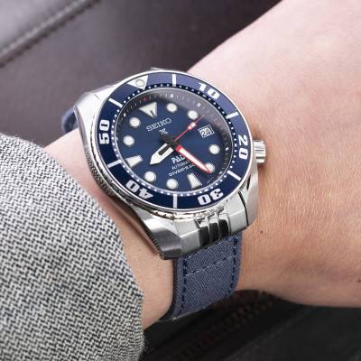 Blue MiLTAT Canvas L01-20B20ERG60C2B031 20mm Watch Strap - Strapcode