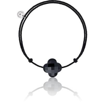 Chapeau réglable trèfle noir pull string - petit