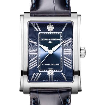 Cuervo Y Sobrinos Habana Prominente A 1012 18K Rose Gold Bezel Automatic, Mascul