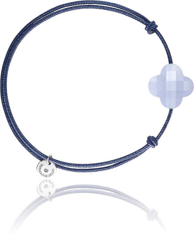 BRACELET CORDON GRIS ET PIERRE DE LUNE MULTI-FACETTÉE Morganne Bello