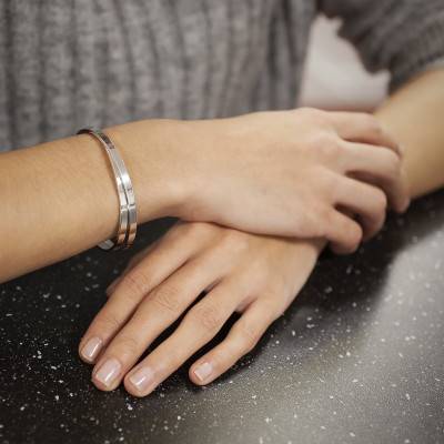Jonc Fermé Double Tour Argent, Largeur 1 cm, Diamètre 6 cm - Artemis