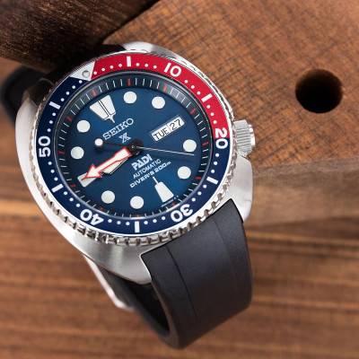 Crafter Blue CB08A-22A20BZZRU Black 22mm Watch Bracelet - Strapcode