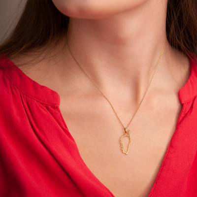 "Open-Work Corsica Pendant in 375/1000 or 750/1000 Yellow Gold" - Rosatella