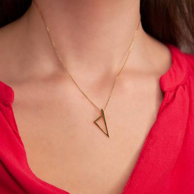 "Slim Modern Corsica Pendant in 375/1000 or 750/1000 Yellow Gold" - Rosatella