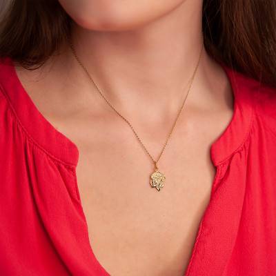 Pendentif Tête de Maure Diamant 0,011 CT, Or Jaune 375 ou 750 - Rosatella