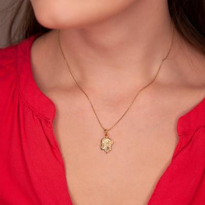Yellow Gold 375 or 750 Corsican Moor's Head Pendant - Rosatella