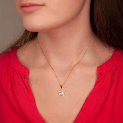 Yellow Gold 375 or 750 Occitan Cross Pendant - Rosatella