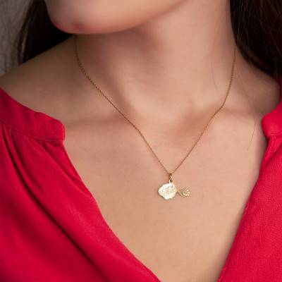 Tahiti Pendant in 375/1000 or 750/1000 Yellow Gold - Rosatella