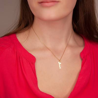 Engraved Yellow Gold 375 or 750 Italy Map Pendant - Rosatella