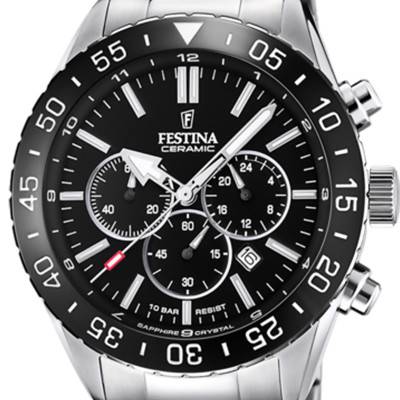 Ceramic Chronograph Watch F20575/3 - Festina