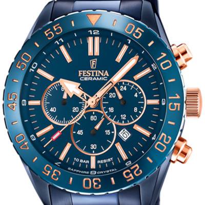 Ceramic Chronograph Watch F20576/1 - Festina