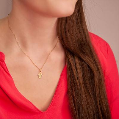 Yellow Gold 375 or 750 Hand of Fatima Pendant - Rosatella
