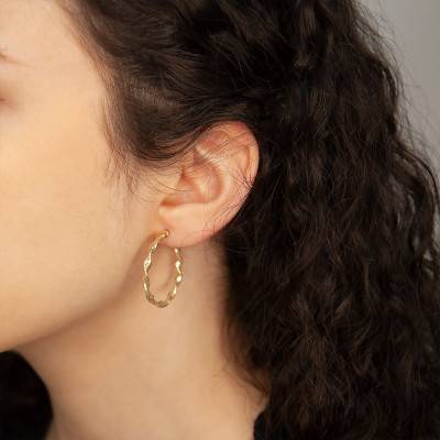 Créoles torsadées Or, Diamètre 30 mm - Emanessence