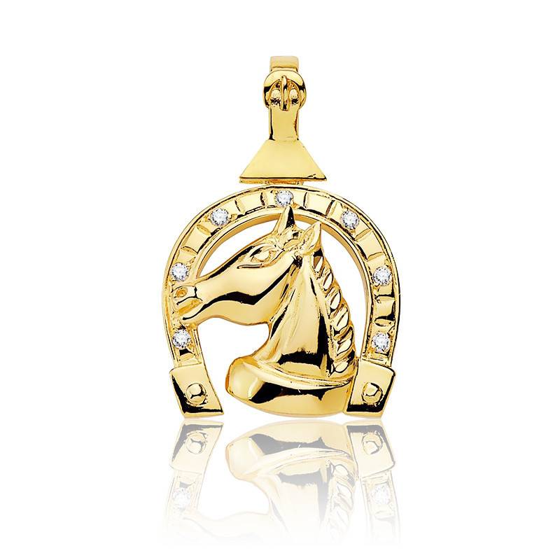 Pendentif Or Jaune 18k Cheval 549884 main image 1
