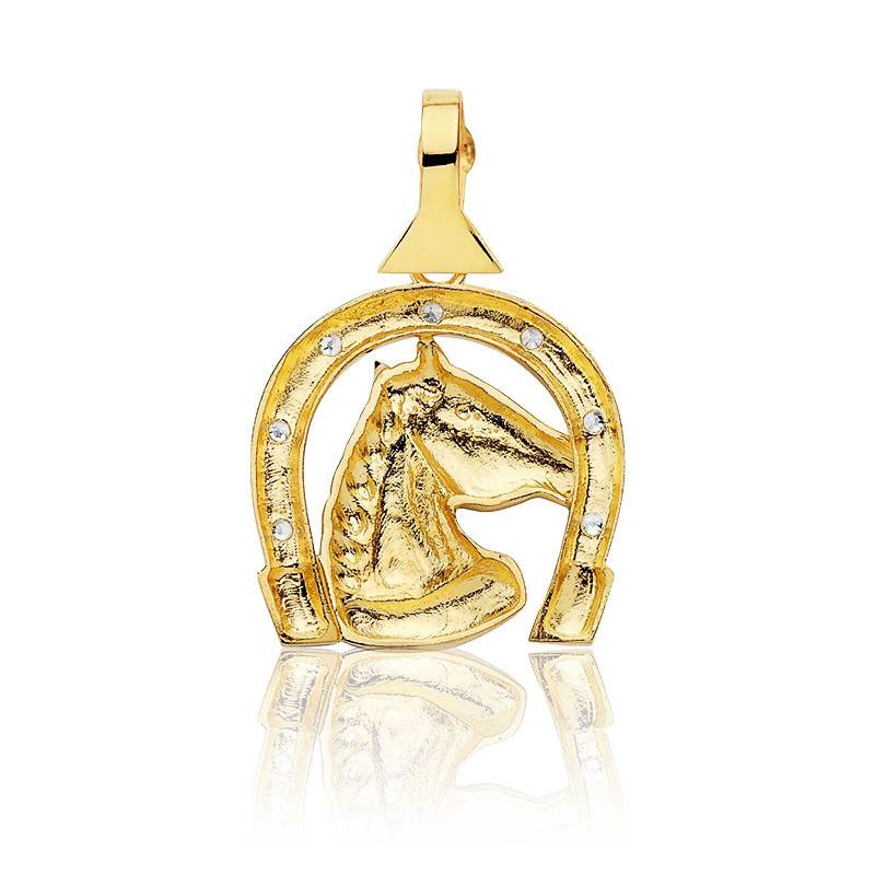 Pendentif Cheval (or jaune 375°) : Baby bijoux