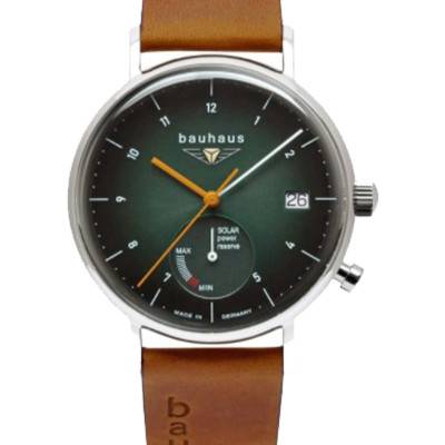Green/Brown Solar Men's Watch 2112-4 - Bauhaus