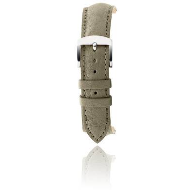 Bracelet De Montre En Cuir Gris - Tannage Végétal - Largeurs 18, 20, 22 Mm - Système Montage Rapide