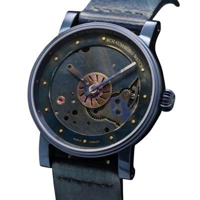 Montre SteamPunk II Bleu - Schaumburg Watch