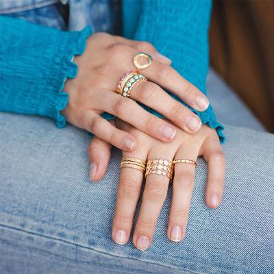 Bague Julia plaqué or - Ana & Cha