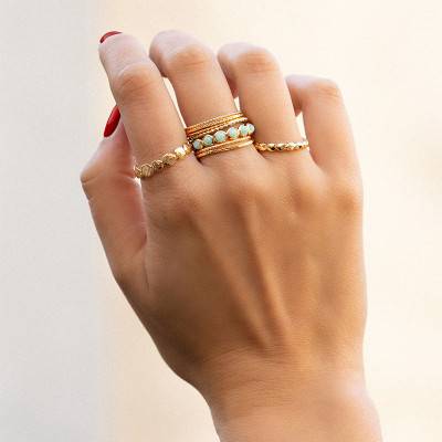 Bague Miranda plaqué or - Ana & Cha