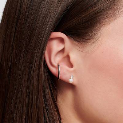 Single Sterling Silver & Pearl Stud Earring - H2214-167-14 - Thomas Sabo