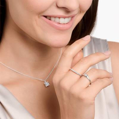 925/1000 Silver & Stone Heart Ring - TR2390-051-14 - Thomas Sabo