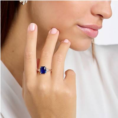 Bague pierre bleue - TR2362-166-1 - Thomas Sabo