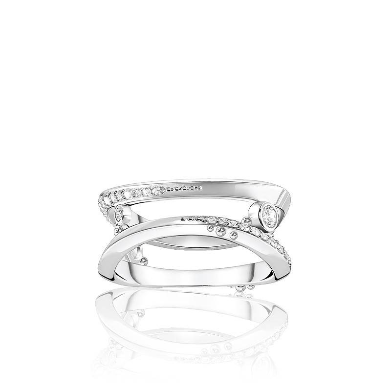 Geometric Wave Ring - TR2382-051-14 - Thomas Sabo