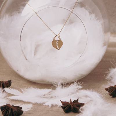 Pendentif coeur séparable en Or Jaune 375 ou 750 - Emanessence