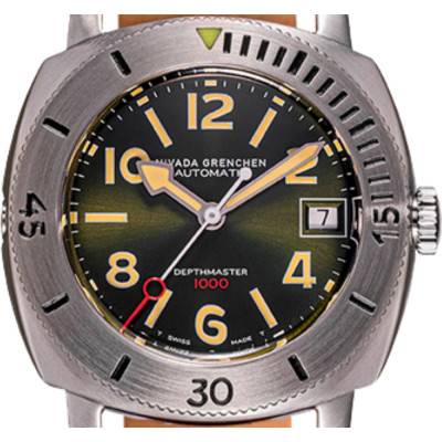 Numerals Date-Depthmaster Watch 14103A - Nivada Grenchen