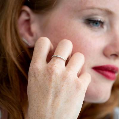 Bague Indécise Argent Et Diamant - La Garçonne Diamant